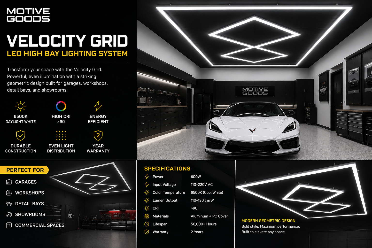 Velocity Grid LED High Bay Lighting System